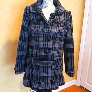 OLEG CASSINI women wool Blend knit winter coat.